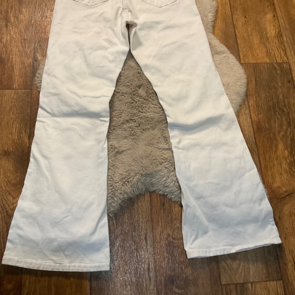 Michael Kors Denim Jeans Size 10 White Bootcut Women Gold Detail - Picture 8 of 8